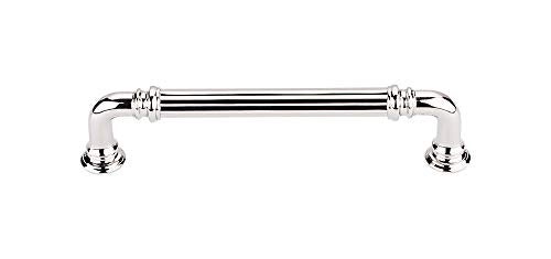 Top Knobs TK323PN Chareau Collection 5" Reeded Bar Pull, Polished Nickel - Image 2