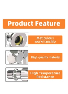 SYOSI Air Hose Connectors 2 Way Air Hose Splitter Fittings 1/4 in NPT Air Compressor Fittings High Pressure Resistance Air Manifold Swivel 360 Degrees Connectors Air Compressor Accessories  - Image 4