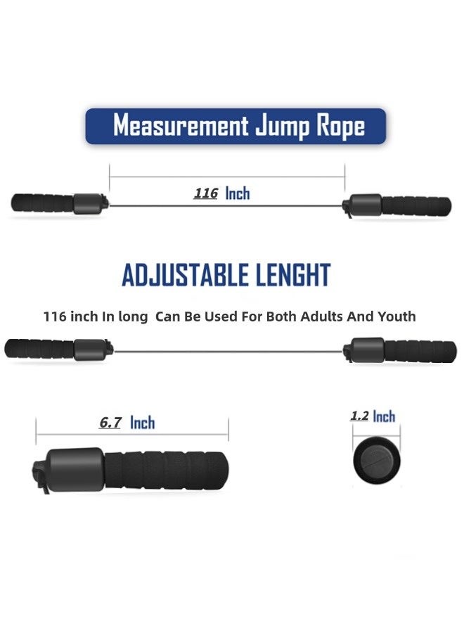 شيبشيب حبل قفز للياقة البدنية للنساء والرجال والأطفال، خالٍ من التشابك مع عداد وإعادة ضبط، حبل قفز بمقابض من الفوم - Image 3