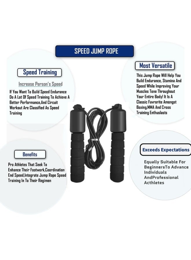 شيبشيب حبل قفز للياقة البدنية للنساء والرجال والأطفال، خالٍ من التشابك مع عداد وإعادة ضبط، حبل قفز بمقابض من الفوم - Image 4