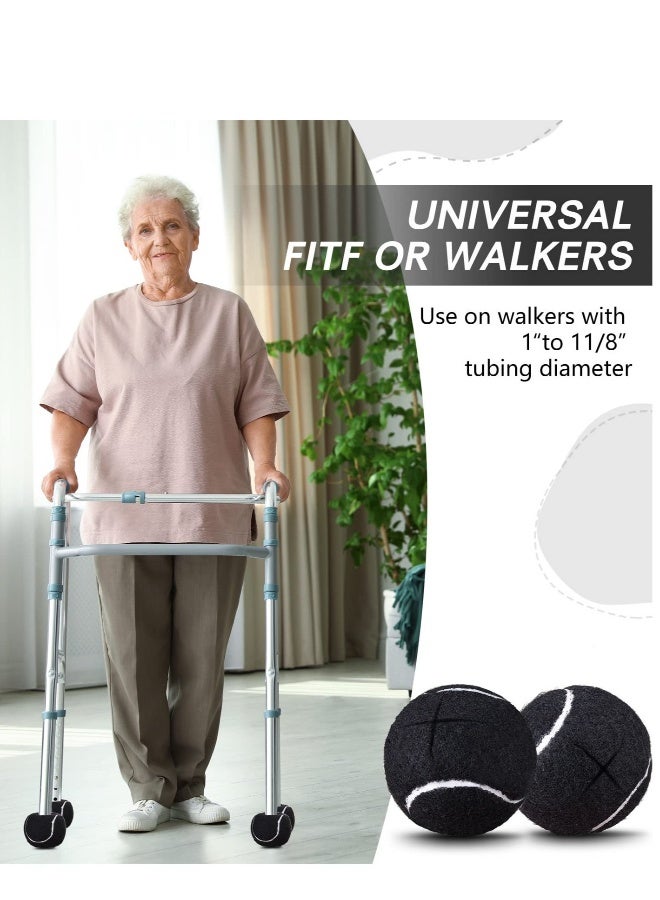 Generic 8 Pack Precut Walker Tennis Balls for Furniture Legs - Non-Slip Rubber Glide Covers for Chairs, Desks, Stools, and Tables - Floor Protection (Black) - Image 5