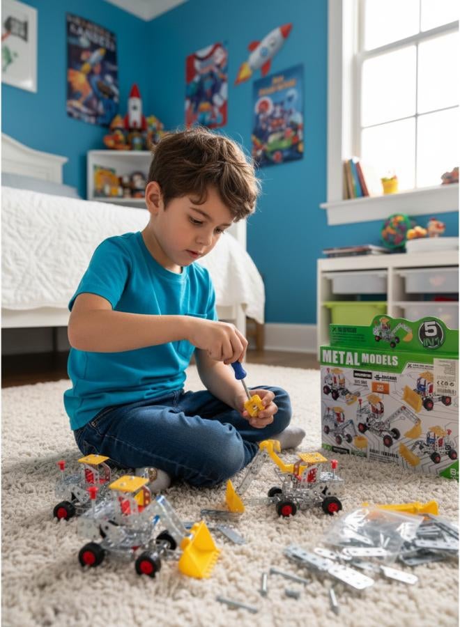 Metal Models 5-in-1 Construction Building Vehicle Model Toys No. 865 - Image 3