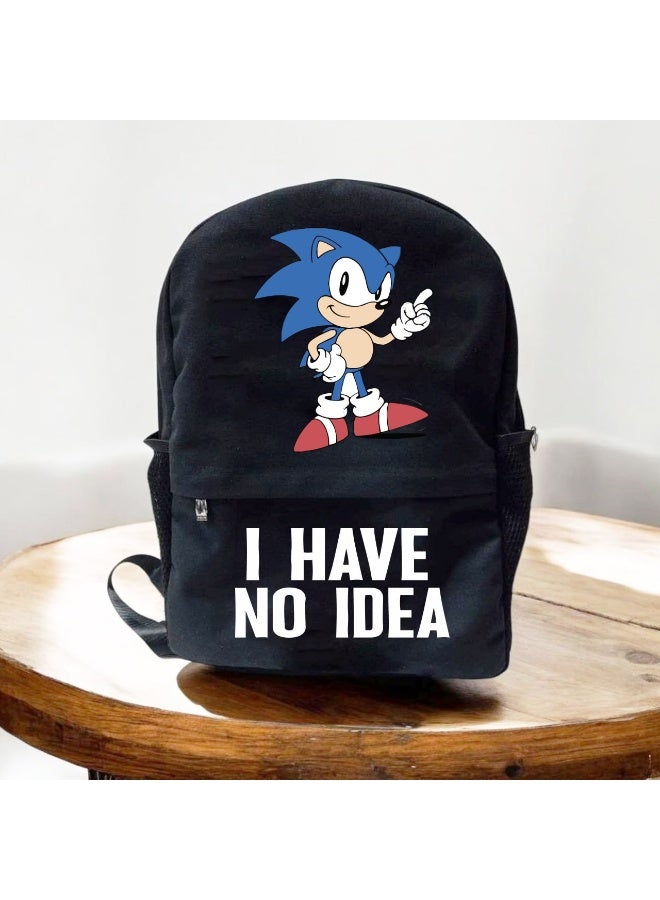 وى برنت يور جيفت  شنطة ظهر أطفال بتصميم سونيك – مقاس متوسط 26×35 سم | جيبين جانبيين | هدية مدرسية - Image 2
