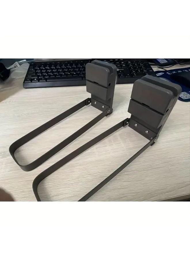 2pcs Wall Mounted Foldable Towel Rack Adjustable Height No Drilling Space Saving Bathroom Kitchen Organizer - Image 1