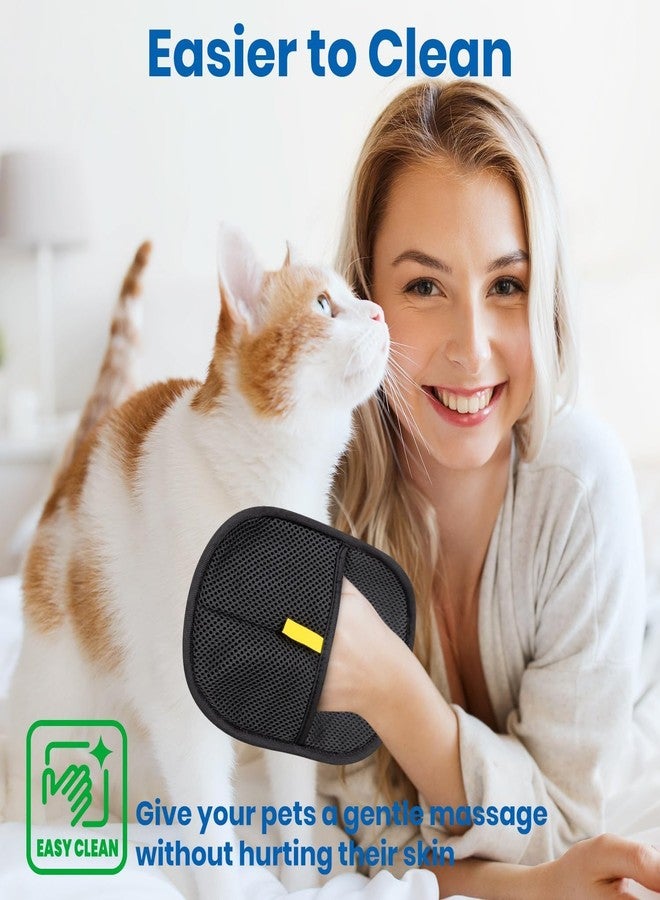 CLICKSY Pet Hair Removal Gloves, Static-Enhanced Pet Hair Removal Mitt, Reusable Grooming Mitt Cleaning Glove for Furniture, Carpets, Car Seats & Gentle Massage for Dogs Cats (23.5x18cm) - Image 2