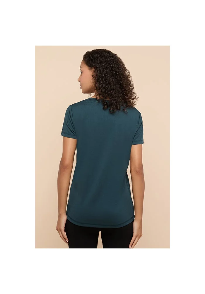 R&b  Printed Active T-Shirt with Crew Neck and Short Sleeves for Women | Best Price UAE