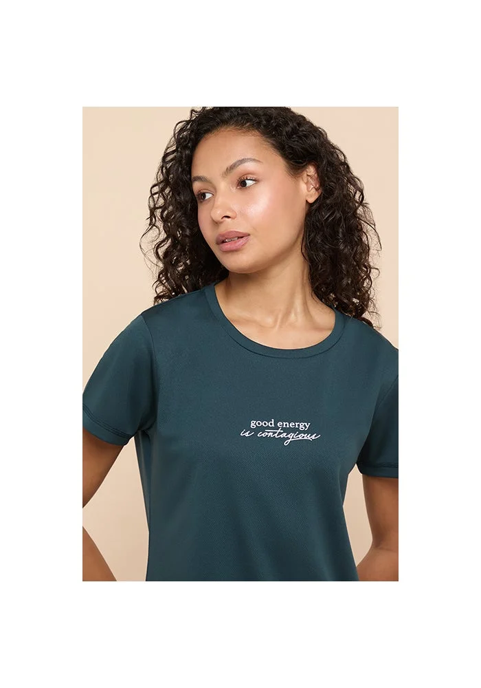 R&b  Printed Active T-Shirt with Crew Neck and Short Sleeves for Women | Best Price UAE