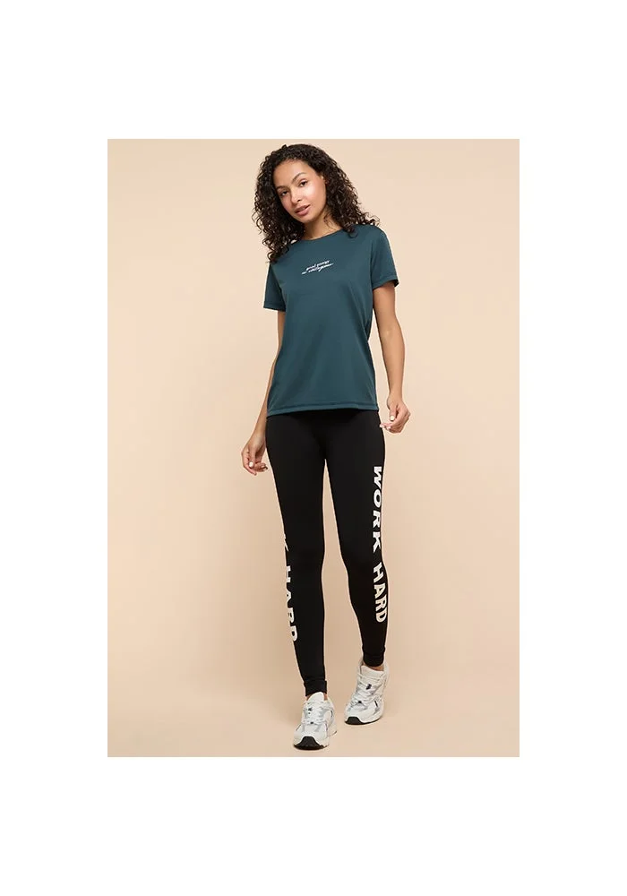 R&b  Printed Active T-Shirt with Crew Neck and Short Sleeves for Women | Best Price UAE