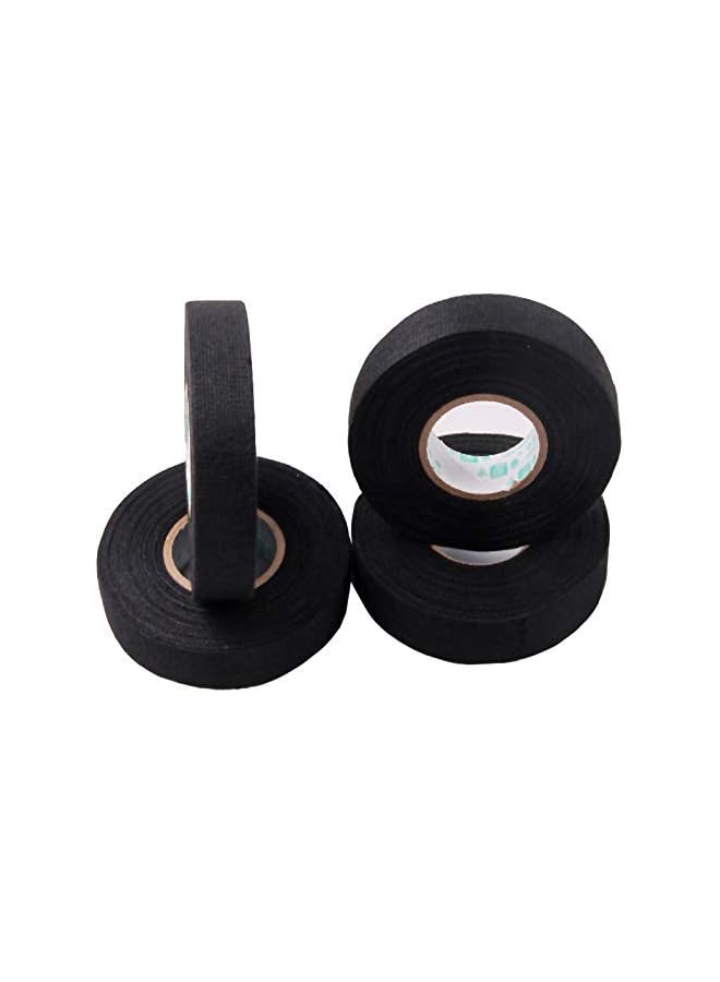 PROMASS promass 2 Rolls Automotive Wiring Harness Cloth Tape High Temp Wire Harness Wrapping Tape, Black Adhesive Fabric Tape,Noise Damping Heat Proof (19MM 25M)  - Image 4