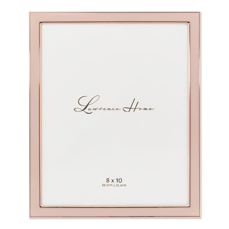 إطار لورانس إطار معدني مطلي بالمينا الوردي 8x10