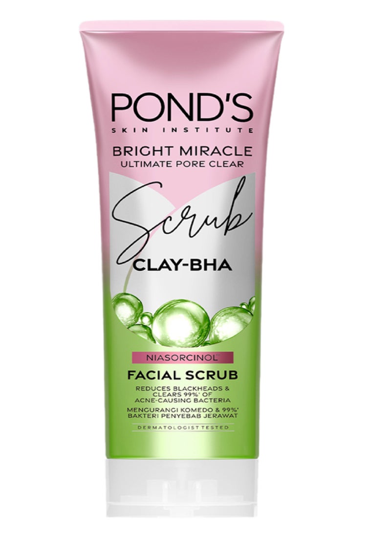PONDS - PONDS CLEAR CLAY-BHA FACIAL SCRUB 100GM - Image 1