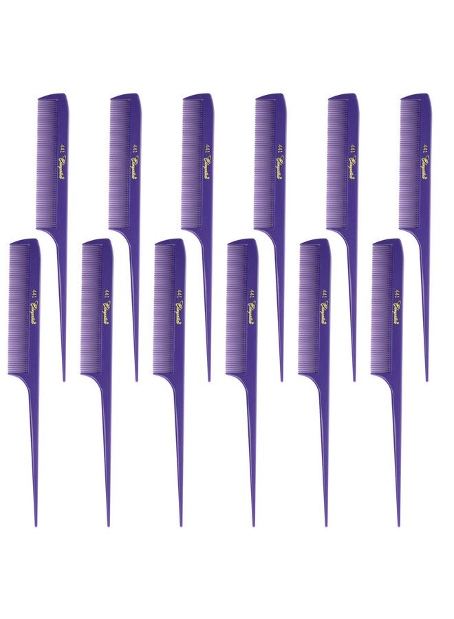 Krest Cleopatra 8-1/2 Inch Rattail Combs Extra Fine Tooth.Rat Tail Comb Model #441. Color Fresh Purple. 1 Dozen.