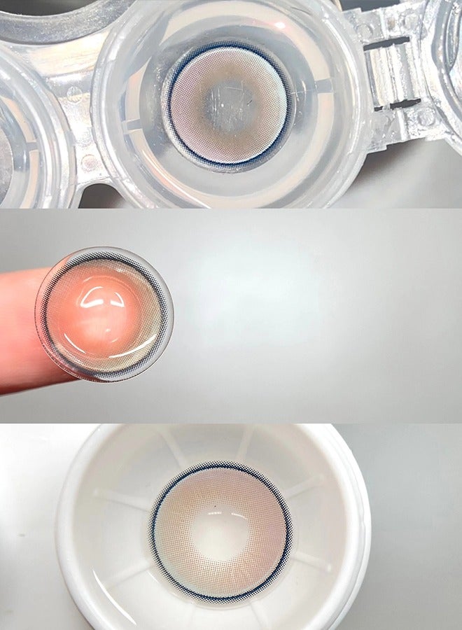 Mill Creek color contact lenses 14.2MM hydrogel lenses can be used for 12 months 1 pair of 2 green glasses - Image 2