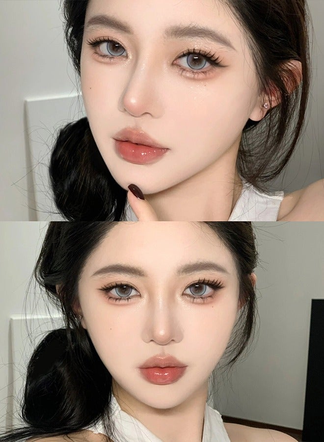 Mill Creek color contact lenses 14.2MM hydrogel lenses can be used for 12 months 1 pair of 2 green glasses - Image 4