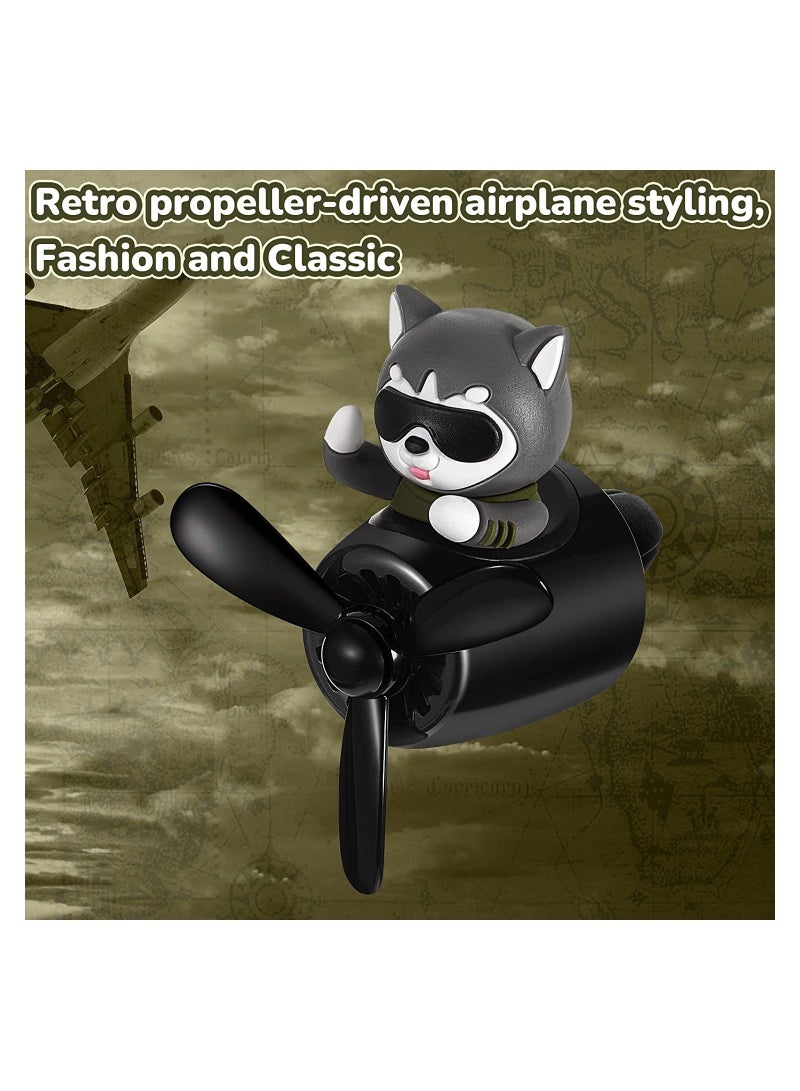 Y&D Car Air Fresheners Black Husky Dog Pilot Diffuser Cute Perfume Funny Fragrance Decorations - Image 3