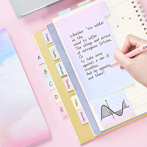 Hommie Sticky Notes Set Tabs 410 Pack Color Pads Divider Sticky Notes with Bookmark Index for School Supplies, 60 Ruled, 40 Per Dotted, 60 Per Rectangular, 6x25 Index Tabs - Image 2