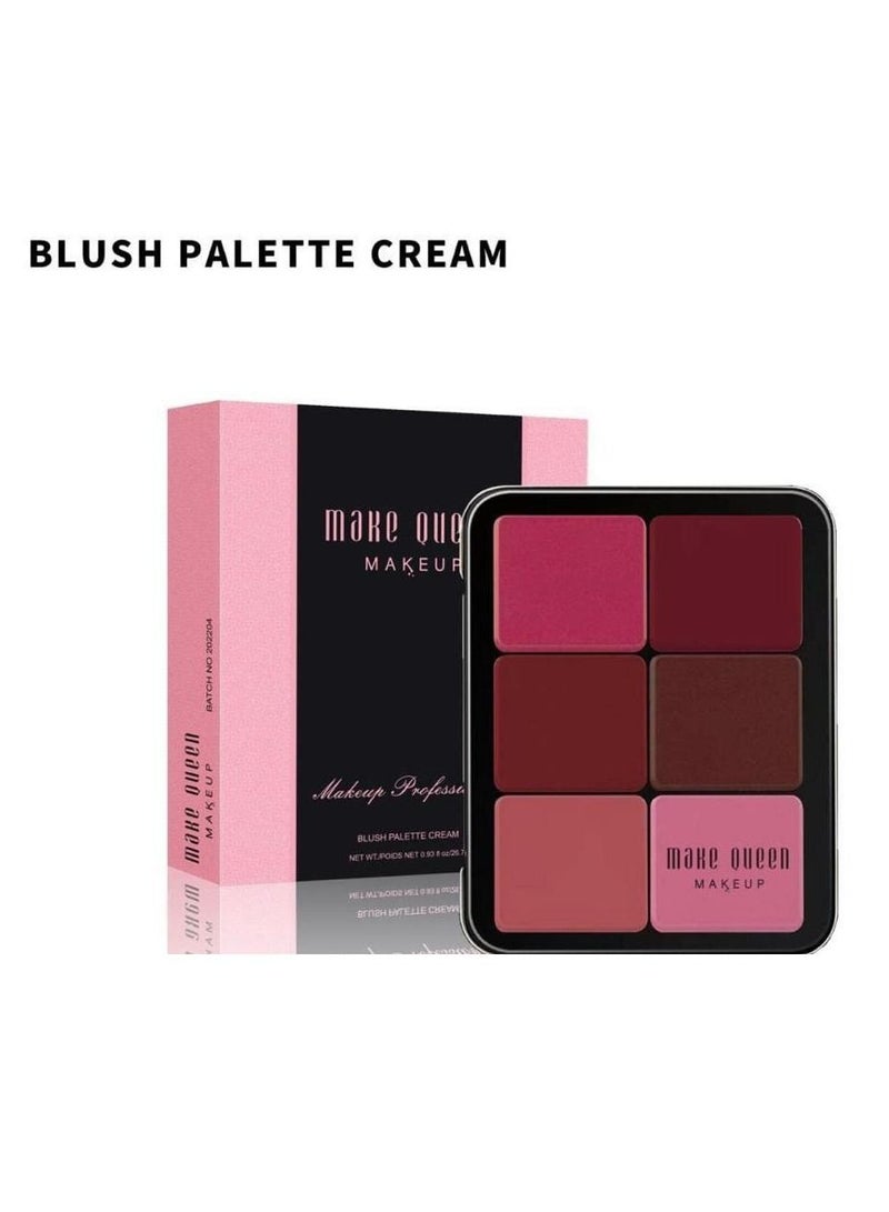 Make Queen Makeup Blush Creamy Palette Of 12 Colors  - Image 1