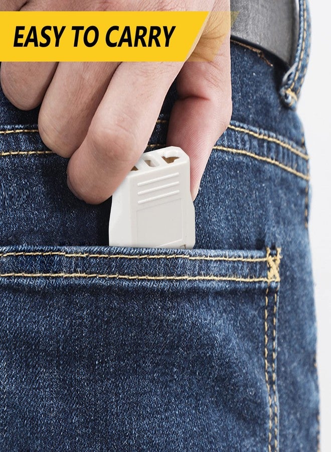 Romeda 6 Pack Travel Adapter: European to US Outlet Plug Adapter (White) - Image 5