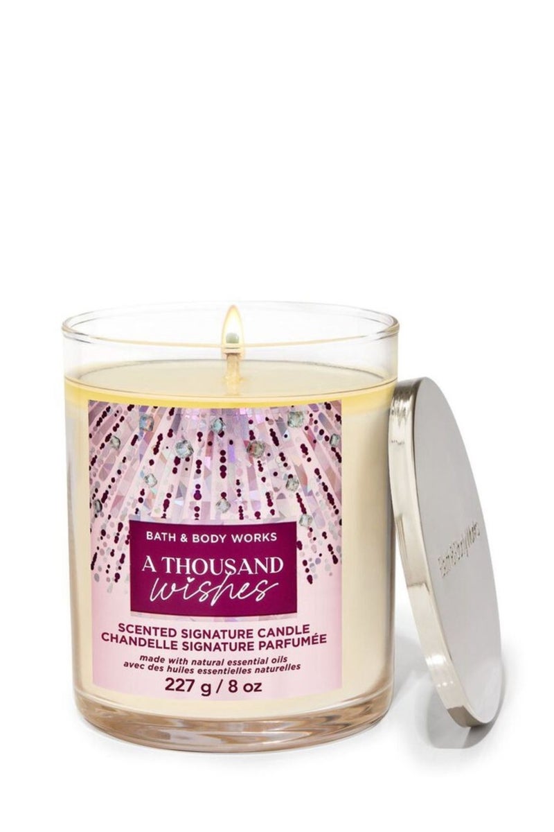 باث آند بودي وركس A Thousand Wishes Single Wick Candle 211g