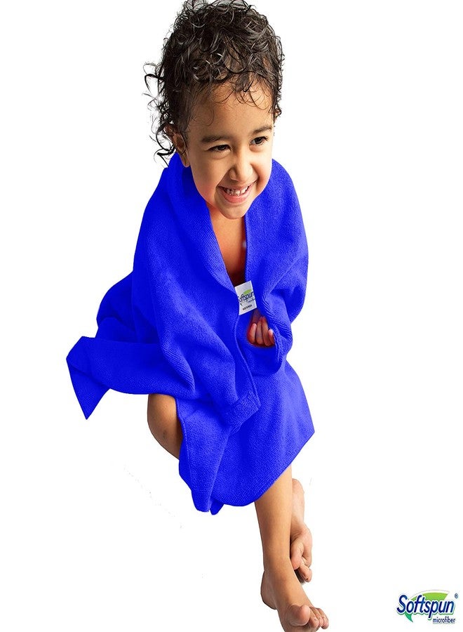 SOFTSPUN Microfiber Baby Bath & Hair Care Towel - 40 x 60 cm & 60 x 120 cm, Blue - Pack of 2 - Extra Soft Face Towels Washcloth for Newborn Babies, Toddler Shower Gift. - Image 4