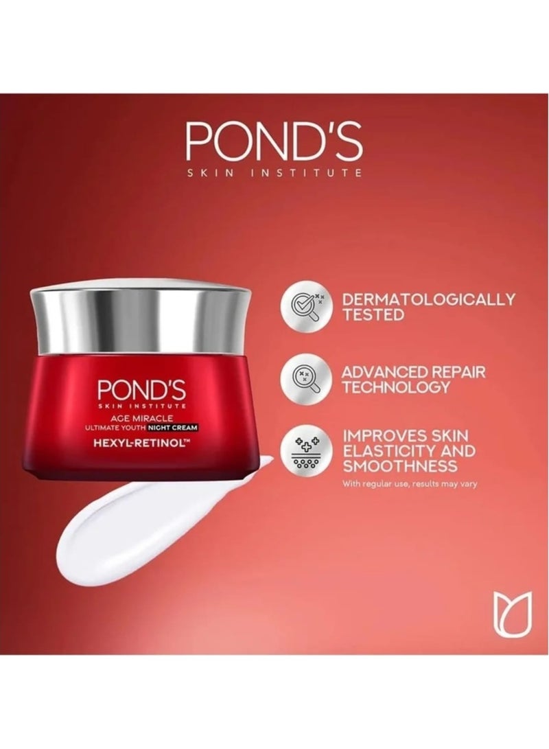 Pond's Age Miracle Ultimate Youth Night Cream Hexyl-Retinol 45g - Image 3