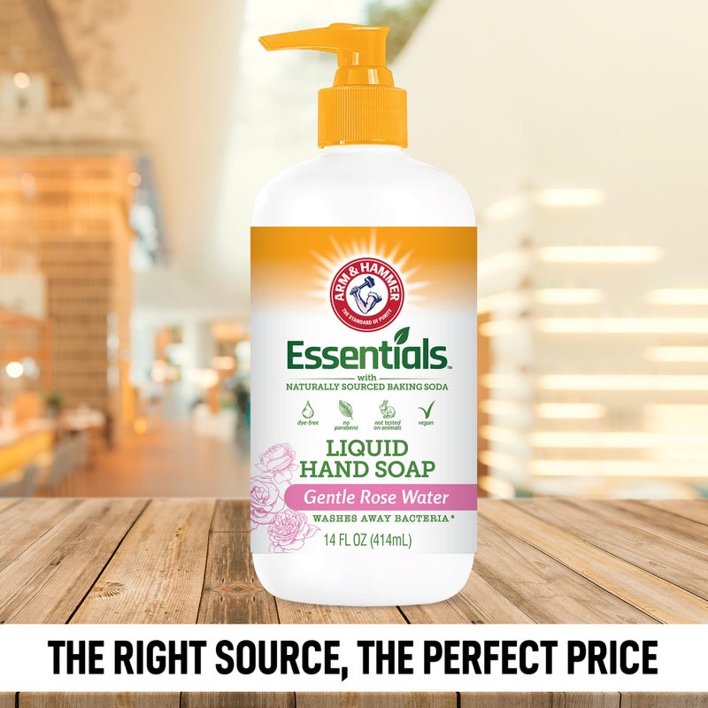 Arm & Hammer Liquid Hand Soap for Skin Cleaning - Cleanser for Kitchen & Bathroom with Gentle Rose Scent - Natural Hand Soap Cleanses, Softens 14 FL Oz (414ml) - Image 2
