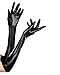 Luwint Women Sexy Wet Look Black Long Gloves for Costume Cosplay Photoshoot - Image 3