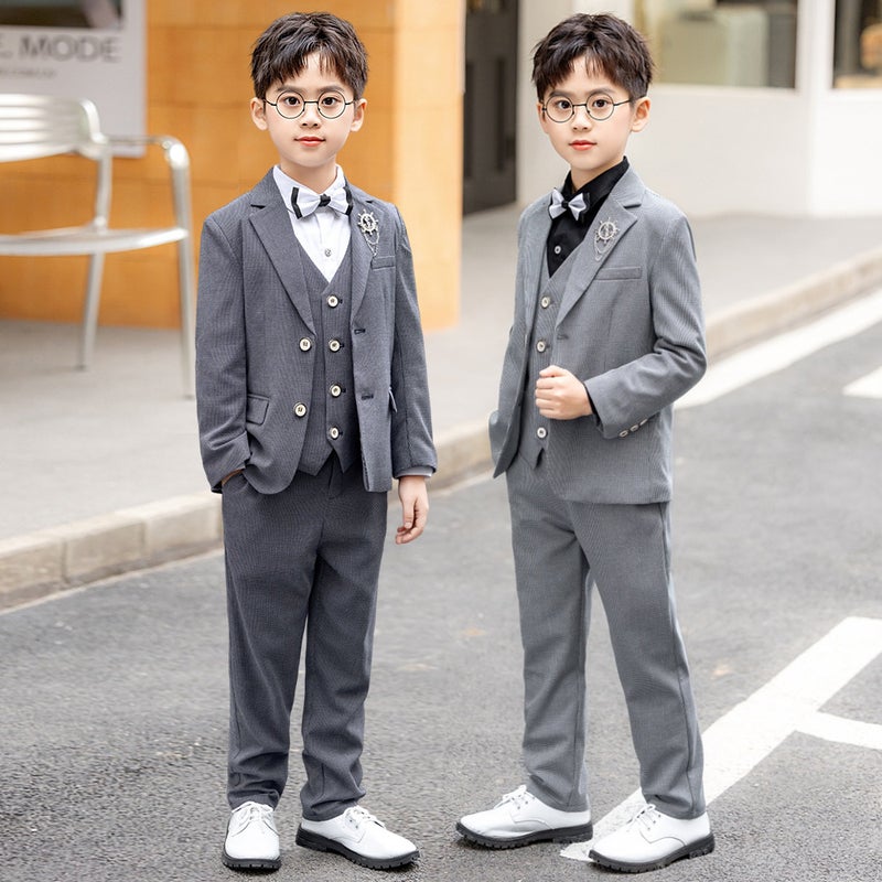 Children'S Suit Dress British Gentleman Flower Girl Performance Clothes Boys Piano Host Handsome Suit - Image 3
