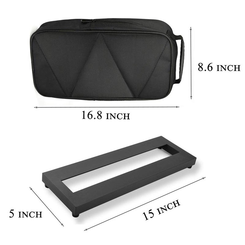 Koldot Pedal Board for Guitar Bass Effects Pedal Small Mini Pedalboard with Carry Bag, 2PCS Pedal Board Tape 15 x 5 inch - Image 5