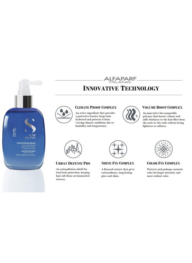 ALFAPARF MILANO Semi Di Lino Leave In Volume Spray Anti Frizz Leave In Hair Treatment For Added Volume Body & Shine Sulfate Free Thickening Spray For Fine Hair (4.23 Fl Oz)  - Image 3