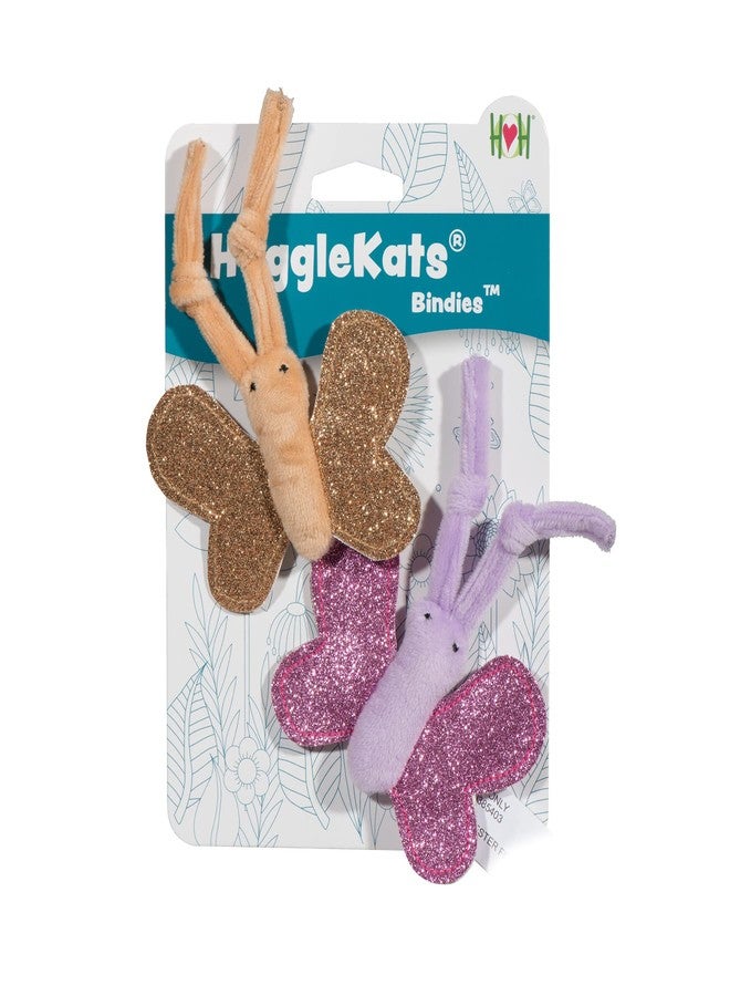 HuggleHounds HuggleKats Cat Toys - Kitten Toys for Bored Indoor Cats, Perfect for Moving, Exercise, Biting & Chewing - Bindies (2 Pack) - Image 1
