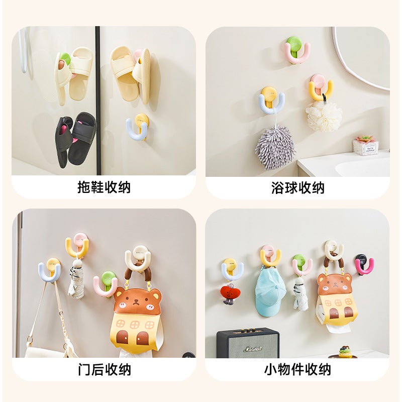 Dopamine Suction Cup Hook Vacuum Press-Type Wall-Mounted Punch-Free Bathroom Bathroom 5 Kg Load-Bearing Strong Sticky Hook - Image 4