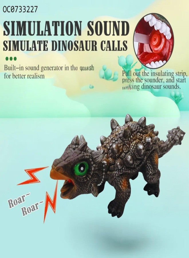 Mallexo Cartoon Rubber Dinosaur Toys for Kids with Roar Sound Big Size Soft Jurassic Dinosaurs Birthday Gifts for Boys and Girls, Dragon Dino T-rex Action Figures Dino Animals Toy 1PC (Roar 2) - Image 2