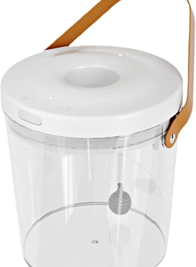 White Mini Fish Bowl Rechargeable Aquarium Quiet Circulation Tank For Kids Bait Storage - Image 1