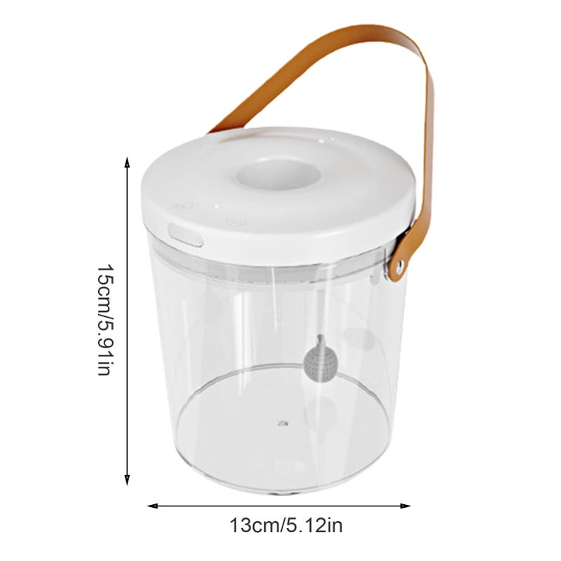 White Mini Fish Bowl Rechargeable Aquarium Quiet Circulation Tank For Kids Bait Storage - Image 3