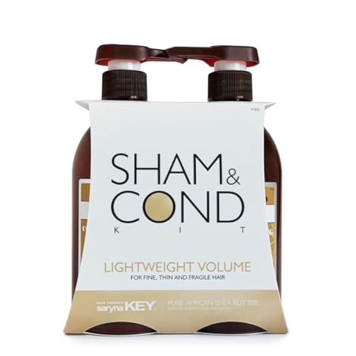 Saryna Key Damage Repair Light Shampoo & Conditioner Set – Lightweight Anti-Frizz Care with Shea Butter | Sulfate-Free Formula for Thin Hair | 16.9 oz Each - Image 1