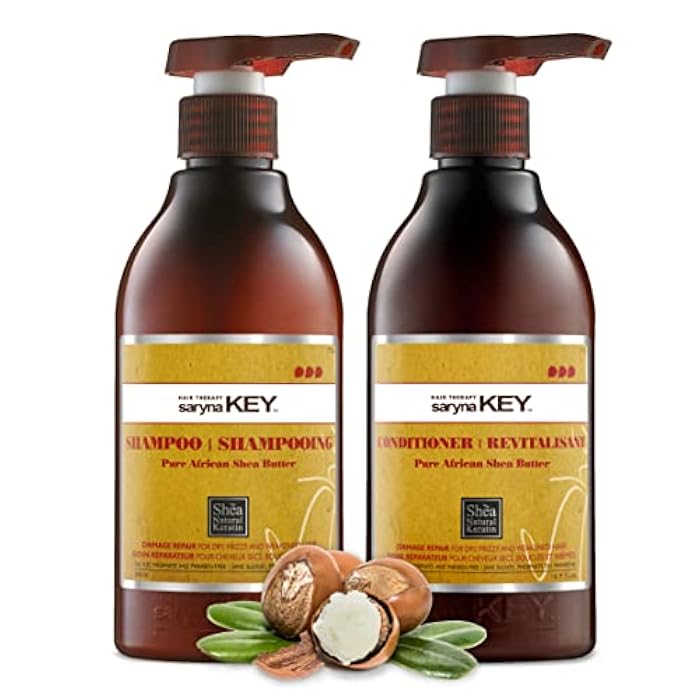 Saryna Key Damage Repair Light Shampoo & Conditioner Set – Lightweight Anti-Frizz Care with Shea Butter | Sulfate-Free Formula for Thin Hair | 16.9 oz Each - Image 2