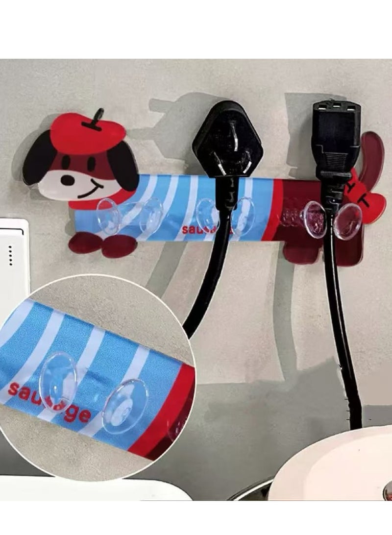 This home-use hook is designed for electrical appliances. You can place the plugs of the appliances on it, which makes storage and usage very convenient. This hook is in the shape of a cute puppy, making it both adorable and unique. - Image 1