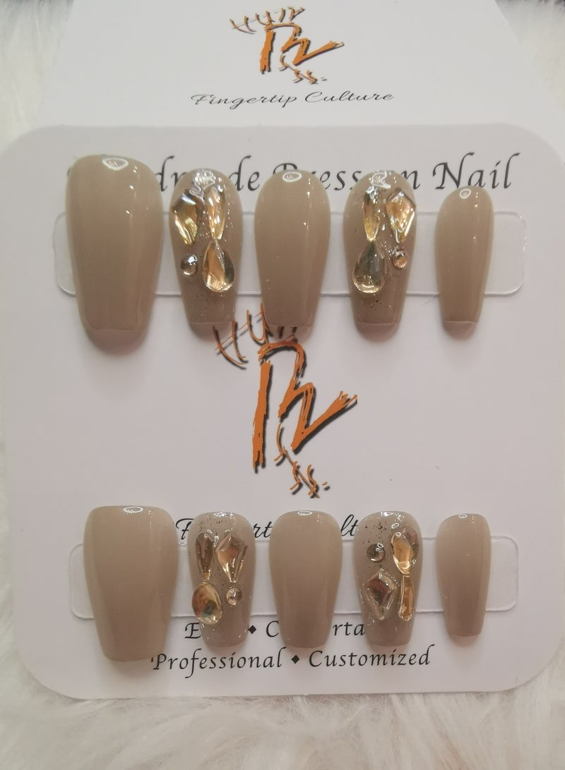 بينزو بيوتي بينزو جمال الأظافر اليدوية ، 10 قطعة ، مسمار الفن ، الاكريليك الأظافر ، الأظافر وهمية ، مجموعة فاخرة ، ديلوكس مسمار الفن ، اكسسوارات جديدة ، عرس الأظافر ، الأظافر الطرف . - Image 1