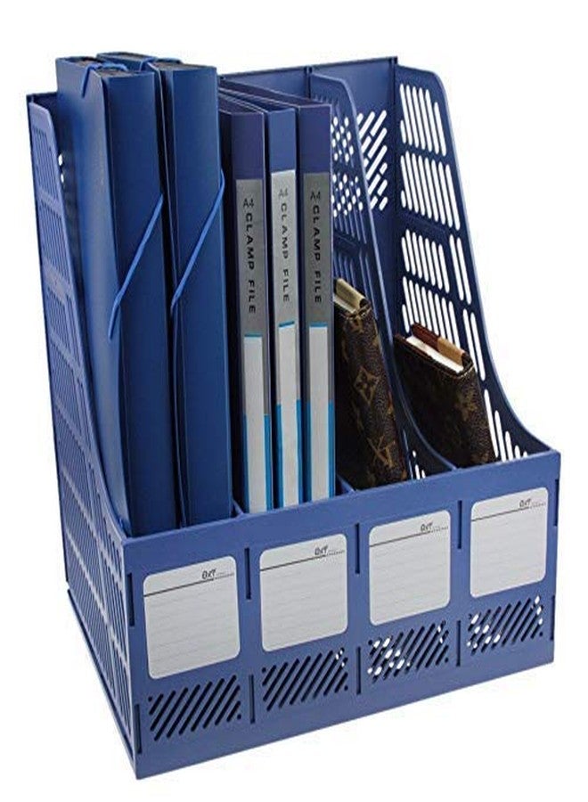 RRJ 4 Compartments Plastic Multifunction 4 Grid Candy - Pen Holder - Desktop Debris Storage Organizer Box (Multicolor) (Pack of 4 Pcs) - Image 3