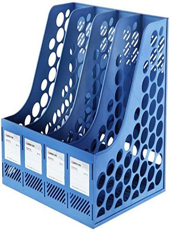 RRJ 4 Compartments Plastic Multifunction 4 Grid Candy - Pen Holder - Desktop Debris Storage Organizer Box (Multicolor) (Pack of 4 Pcs) - Image 1