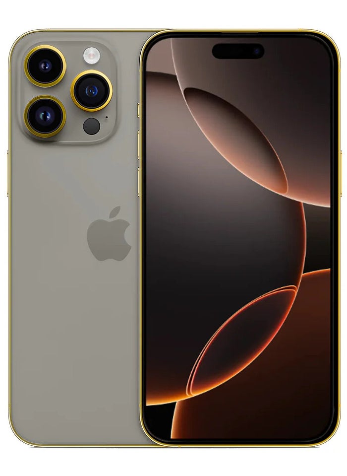 CAVIAR Luxury 24k Gold Plated Frame Customized iPhone 16 Pro Max 1 TB Natural  - Image 2