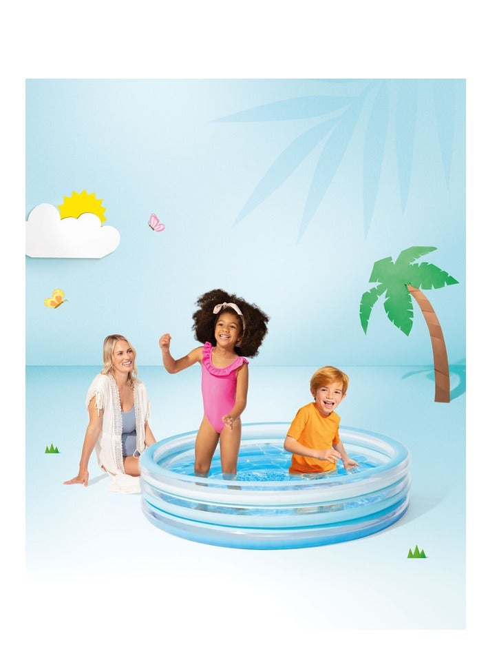 Intex Blue Bliss Splash Kiddie Pool – Inflatable Pool with Mosaic Tile Print Floor for Kids - Image 2