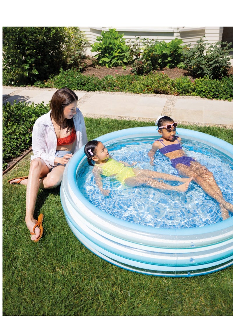 Intex Blue Bliss Splash Kiddie Pool – Inflatable Pool with Mosaic Tile Print Floor for Kids - Image 4