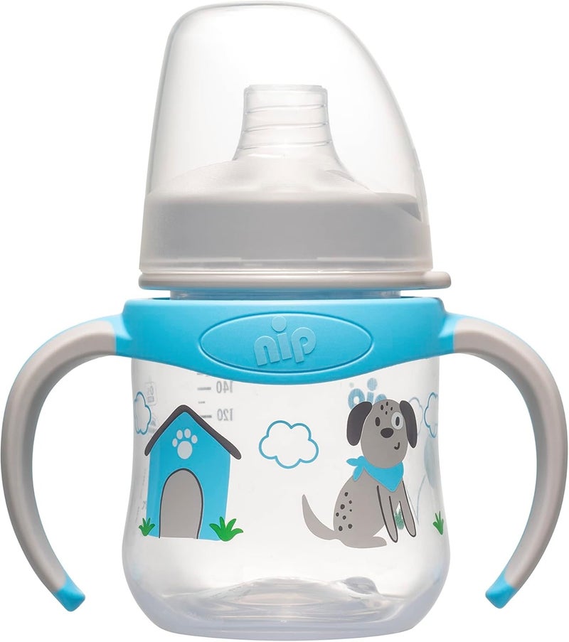 NIP Polypropylene Baby Bottle with Soft Silicone Spout, 150ml for Babies 6 Months+ - Image 1