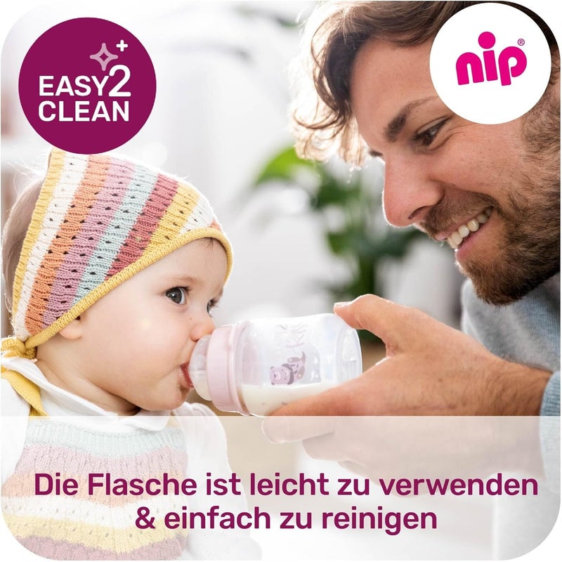 NIP Polypropylene Baby Bottle with Soft Silicone Spout, 150ml for Babies 6 Months+ - Image 3