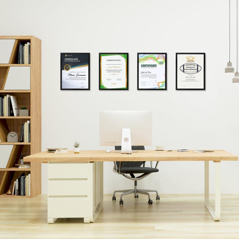 Lavezee 8.5x11 إطار الصورة السوداء عرض 8.5 × 11 بوصة ملصق الصورة الملصق أفقي ورأسي للجدار أو الطاولة 1 حزمة - Image 2