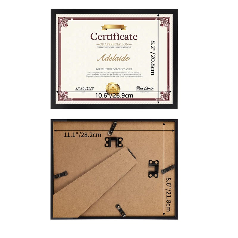 Lavezee 8.5x11 إطار الصورة السوداء عرض 8.5 × 11 بوصة ملصق الصورة الملصق أفقي ورأسي للجدار أو الطاولة 1 حزمة - Image 4