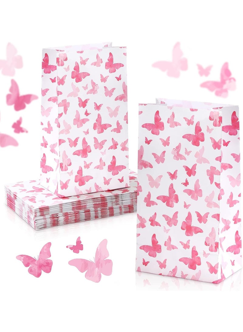 عام “أكياس تفضيل لحفلات الفراشات، 50 حقيبة ورقية آمنة بتصميم تدرج الفراشات، أكياس تفضيل لحفلات الفراشات، تزيينات حفلات الفراشات، أكياس وجبات خفيفة جيدة للفتيات، لوازم عيد ميلاد للسيدات.” - Image 1