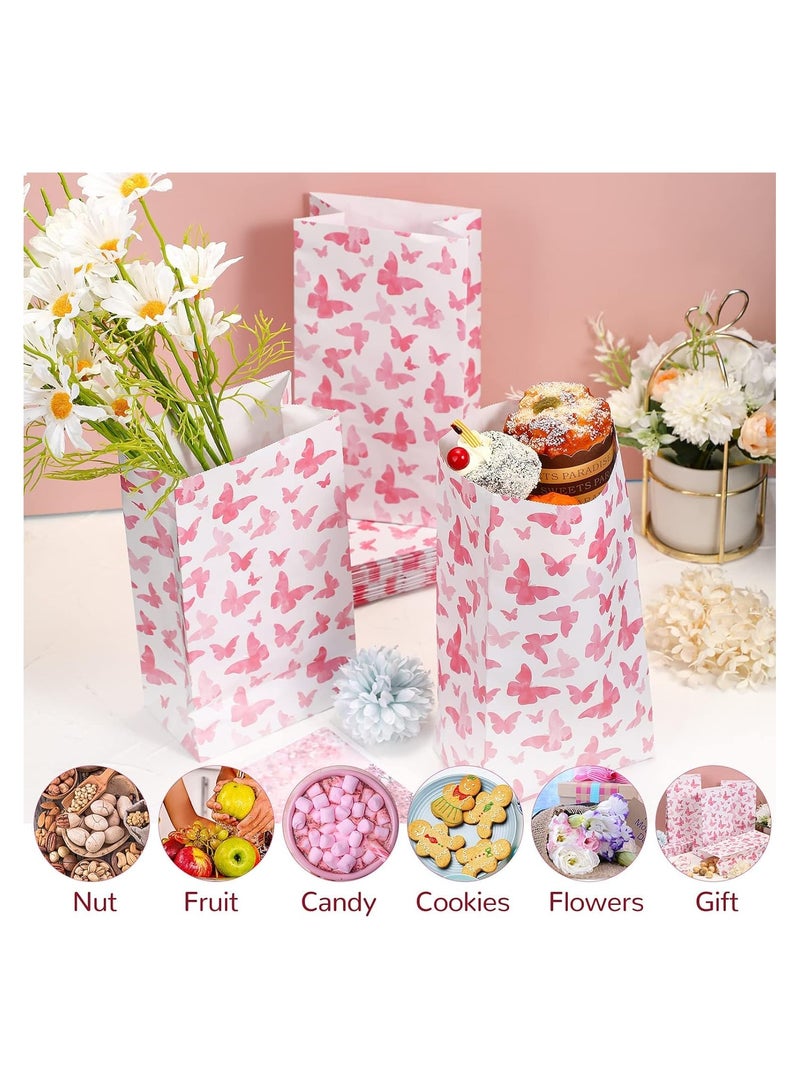 عام “أكياس تفضيل لحفلات الفراشات، 50 حقيبة ورقية آمنة بتصميم تدرج الفراشات، أكياس تفضيل لحفلات الفراشات، تزيينات حفلات الفراشات، أكياس وجبات خفيفة جيدة للفتيات، لوازم عيد ميلاد للسيدات.” - Image 2